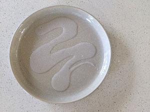 laundry soap swirled onto a plate