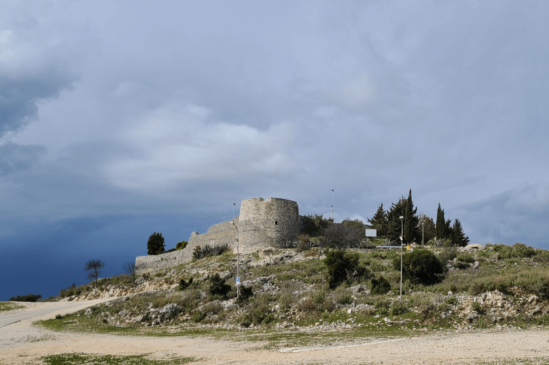 Lekursi Castle on top of a hill in Saranda