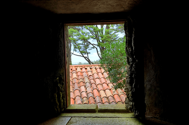 A window out onto the roof at the Convent of the Capuchos