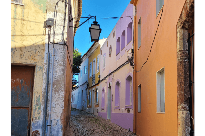 A colorful street in Silves