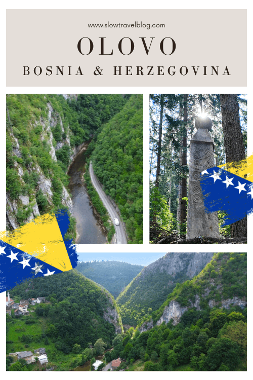 Graphic of three photos from the Olovo area below text that reads "Olovo Bosnia & Herzegovina"